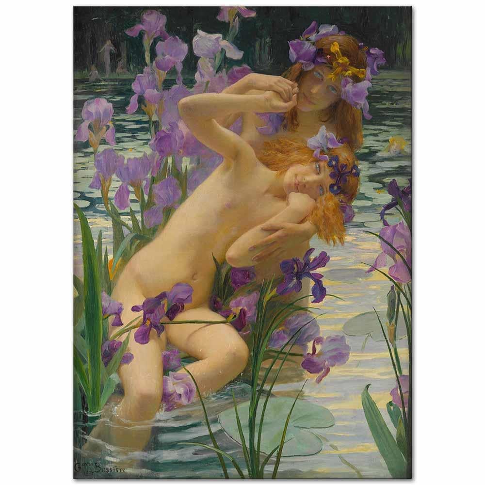 Gaston Bussiere Süsenler Kanvas Tablo