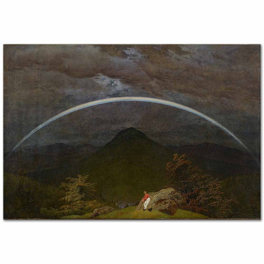 Gebirgenlandschaft mit Regenbogen by Caspar David Friedrich as Fine Art Print