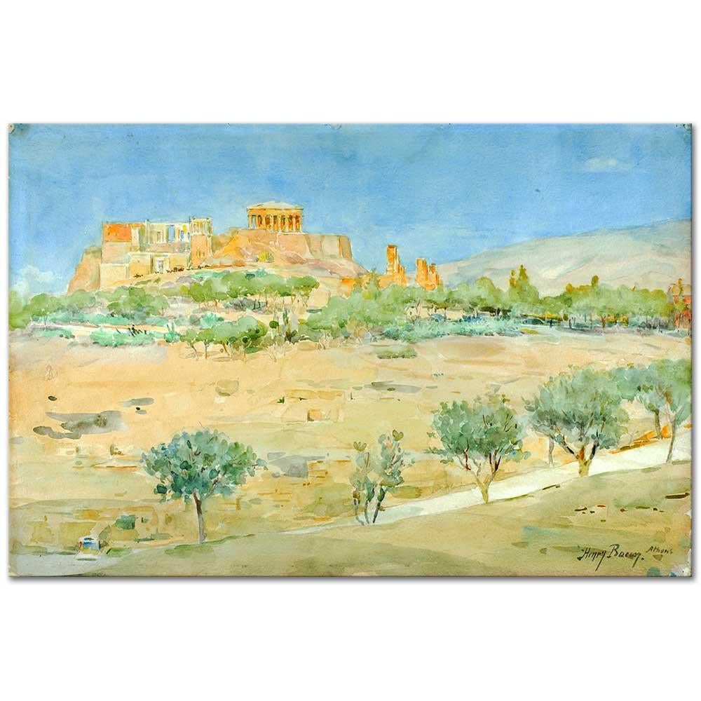 Henry Bacon Akropolis'in Genel Görünümü Kanvas Tablo