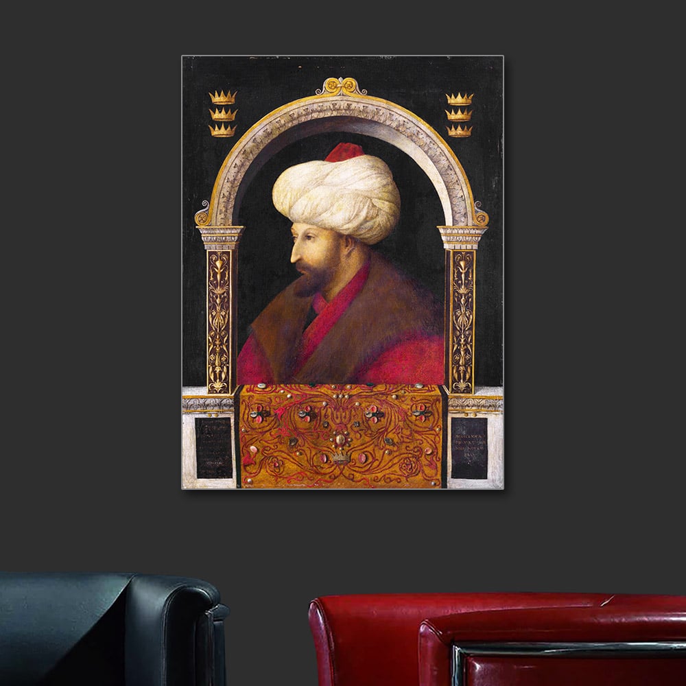 Gentile Bellini Fatih Sultan Mehmet Işıklı Tablo