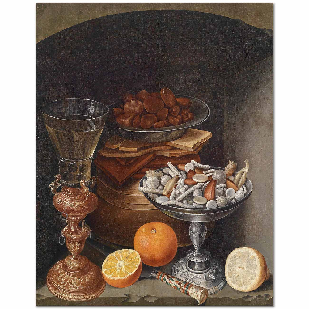 Georg Flegel Şekerlemeli Natürmort Kanvas Tablo