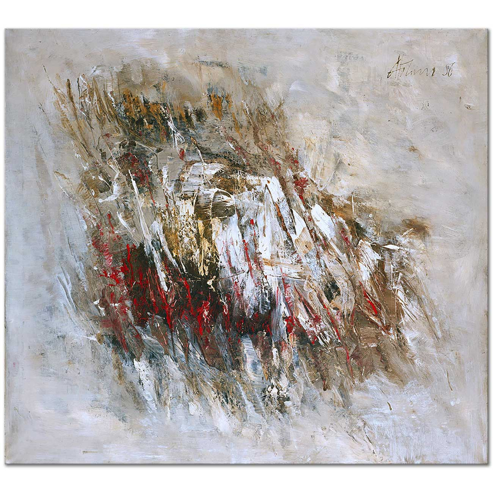 Gerhard Hoehme Engellenen Hareket Kanvas Tablo