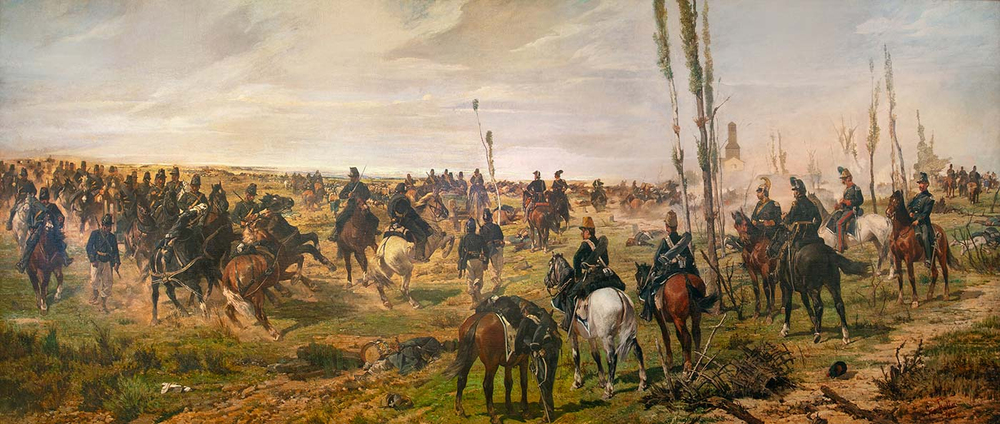 Giovanni Fattori San Martino Savaşı Kanvas Tablo