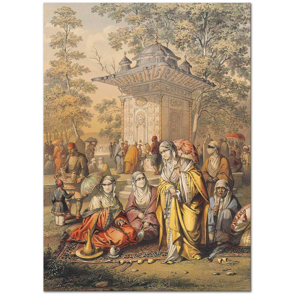 Giovanni Jean Brindesi İstanbul Yaşamından Kanvas Tablo