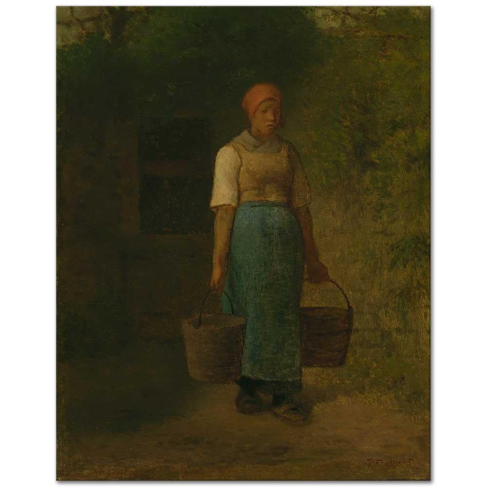 Jean-François Millet Su Taşıyan Kız Kanvas Tablo