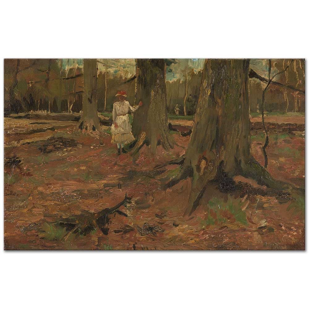 Girl in a Wood by Vincent van Gogh as Fine Art Print