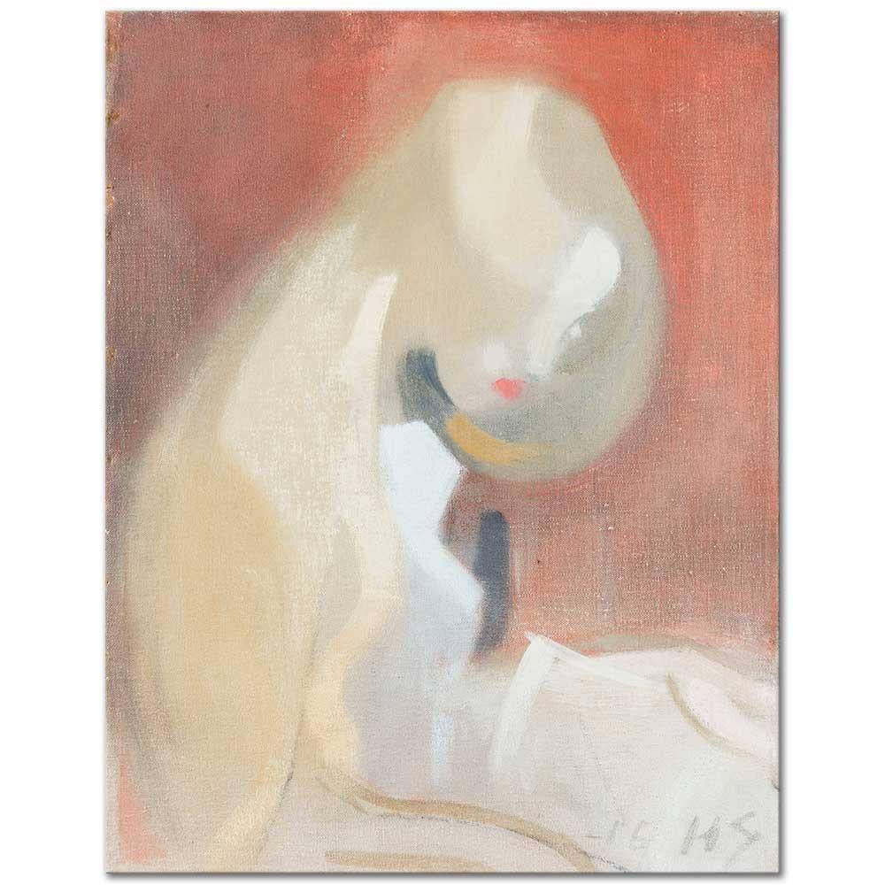 Helene Schjerfbeck Sarı Saçlı Kız Kanvas Tablo