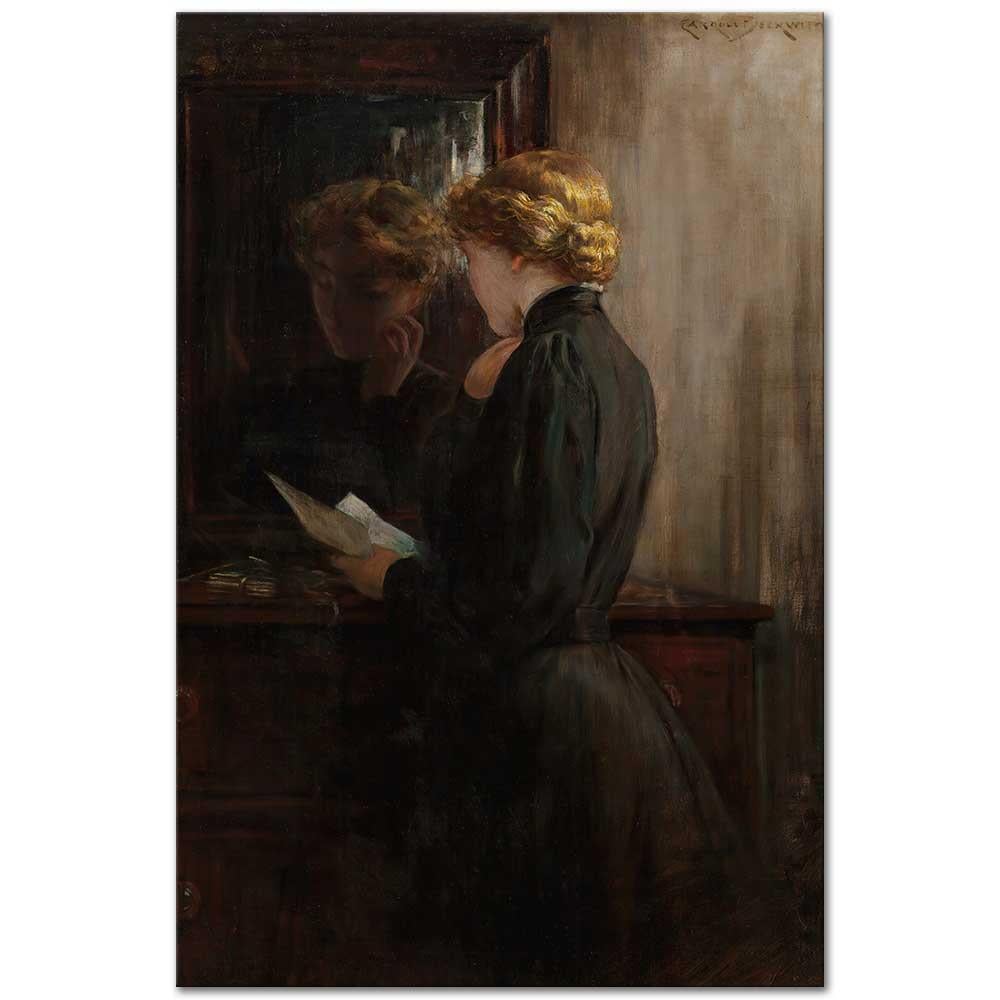 James Carroll Beckwith Büyükanne'nin Aşk Mektupları Kanvas Tablo