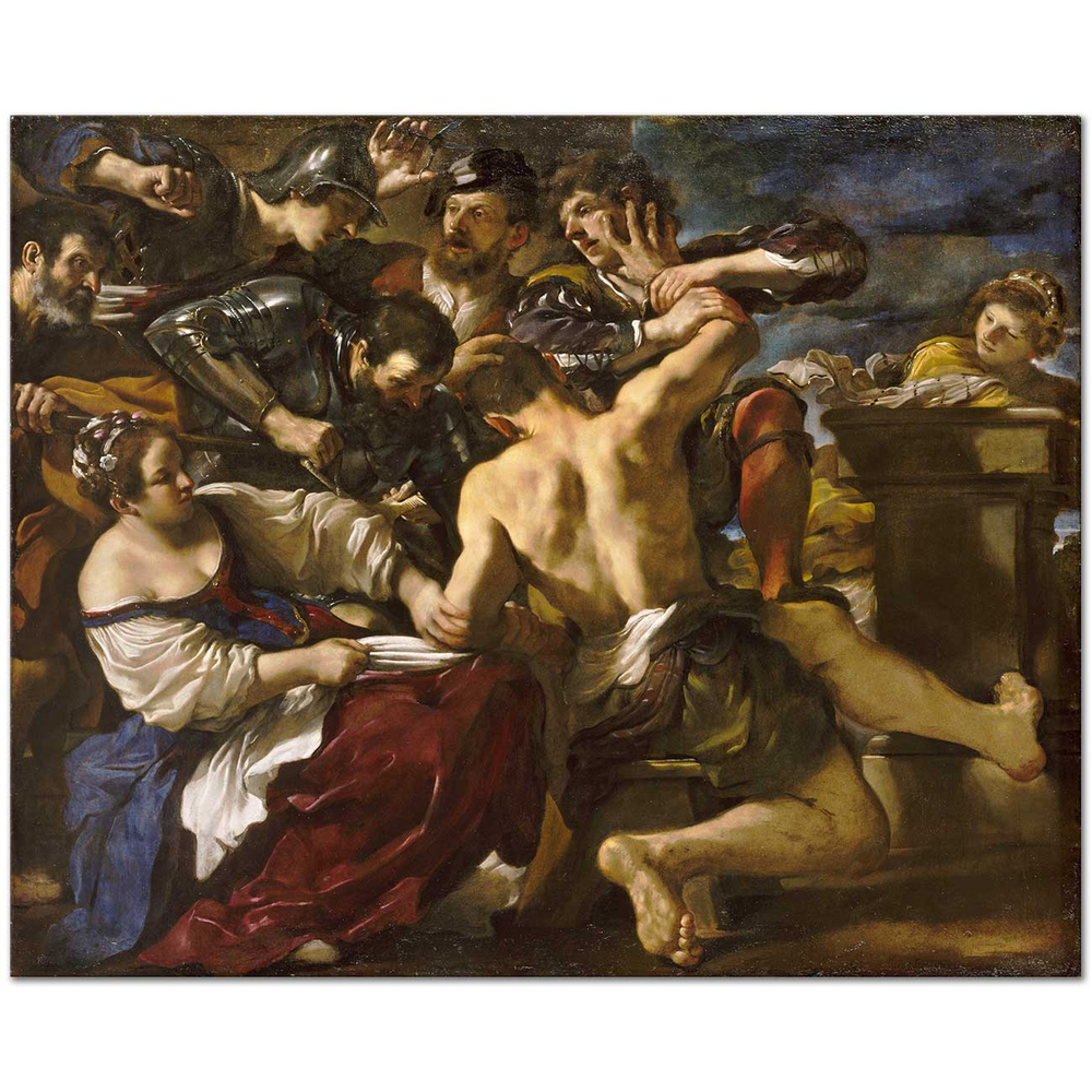 Guercino Samson'un Filistinliler Tarafından Yakalanışı Kanvas Tablo