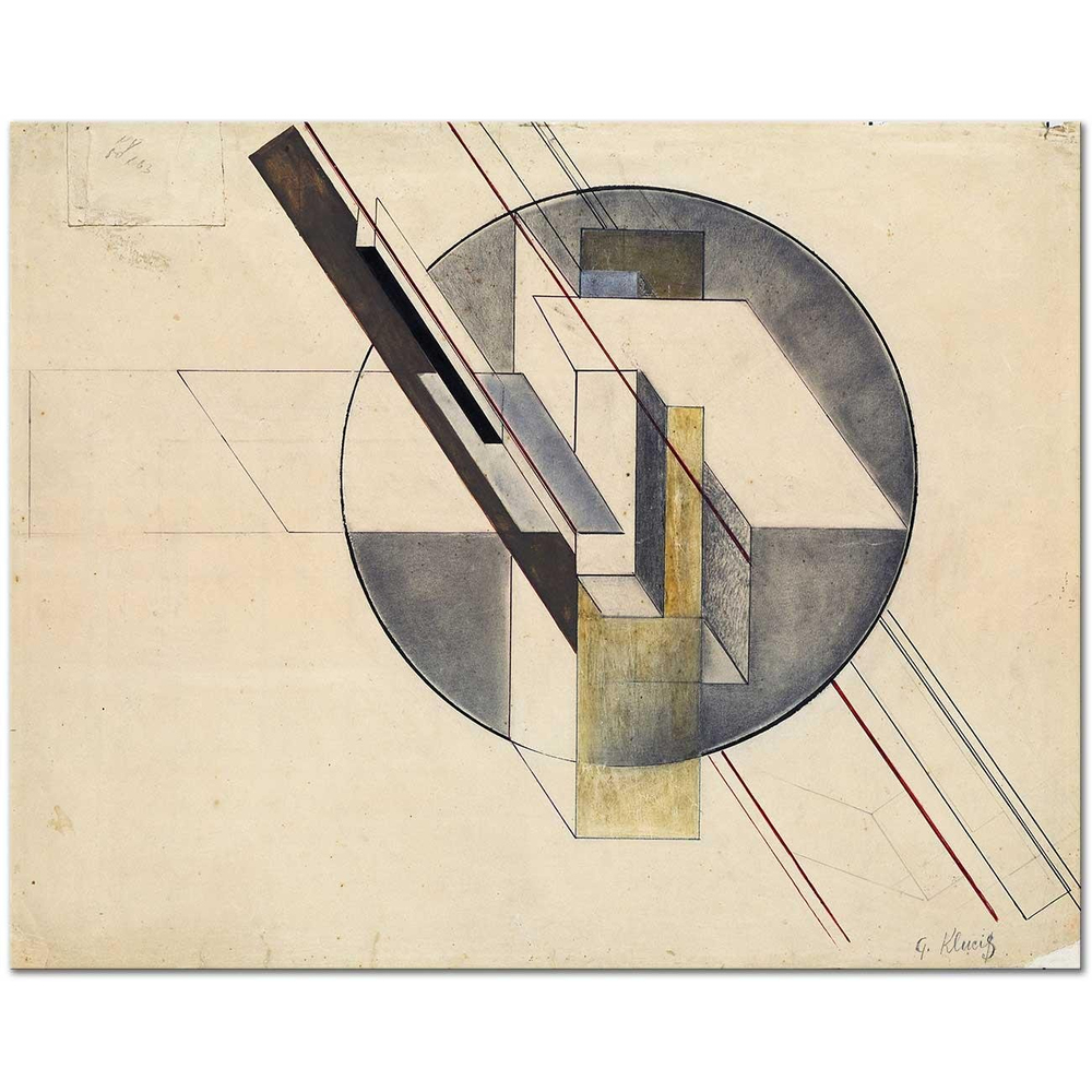 Gustav Klutsis Konstruksiyon Kanvas Tablo