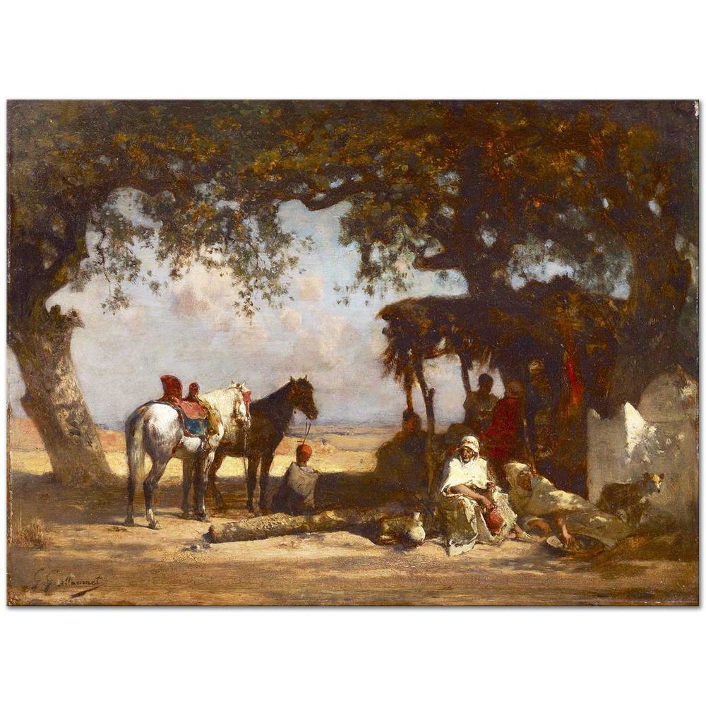 Gustave Achille Guillaumet Kamp Yeri Kanvas Tablo