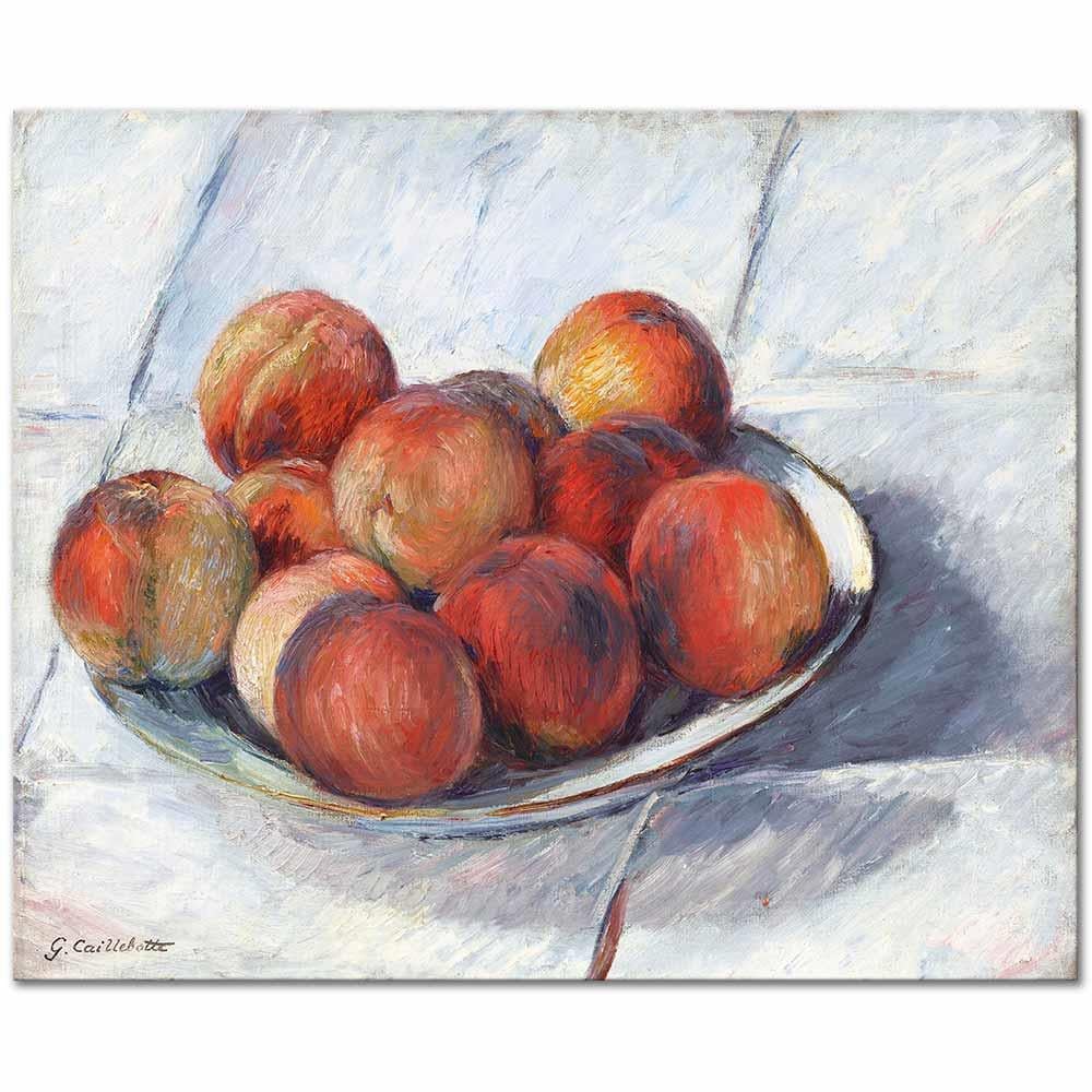 Gustave Caillebotte Tabakta Şeftaliler Kanvas Tablo