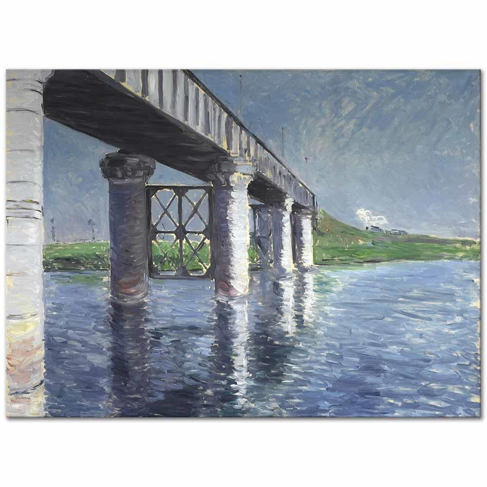Gustave Caillebotte Seine Nehri ve Demiryolu Köprüsü Argenteuil Kanvas Tablo