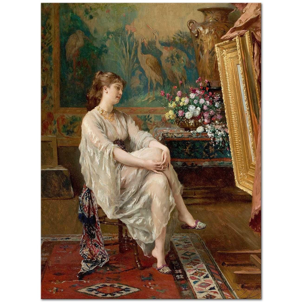Gustave Leonard de Jonghe Sanatçının Stüdyosunda Kanvas Tablo