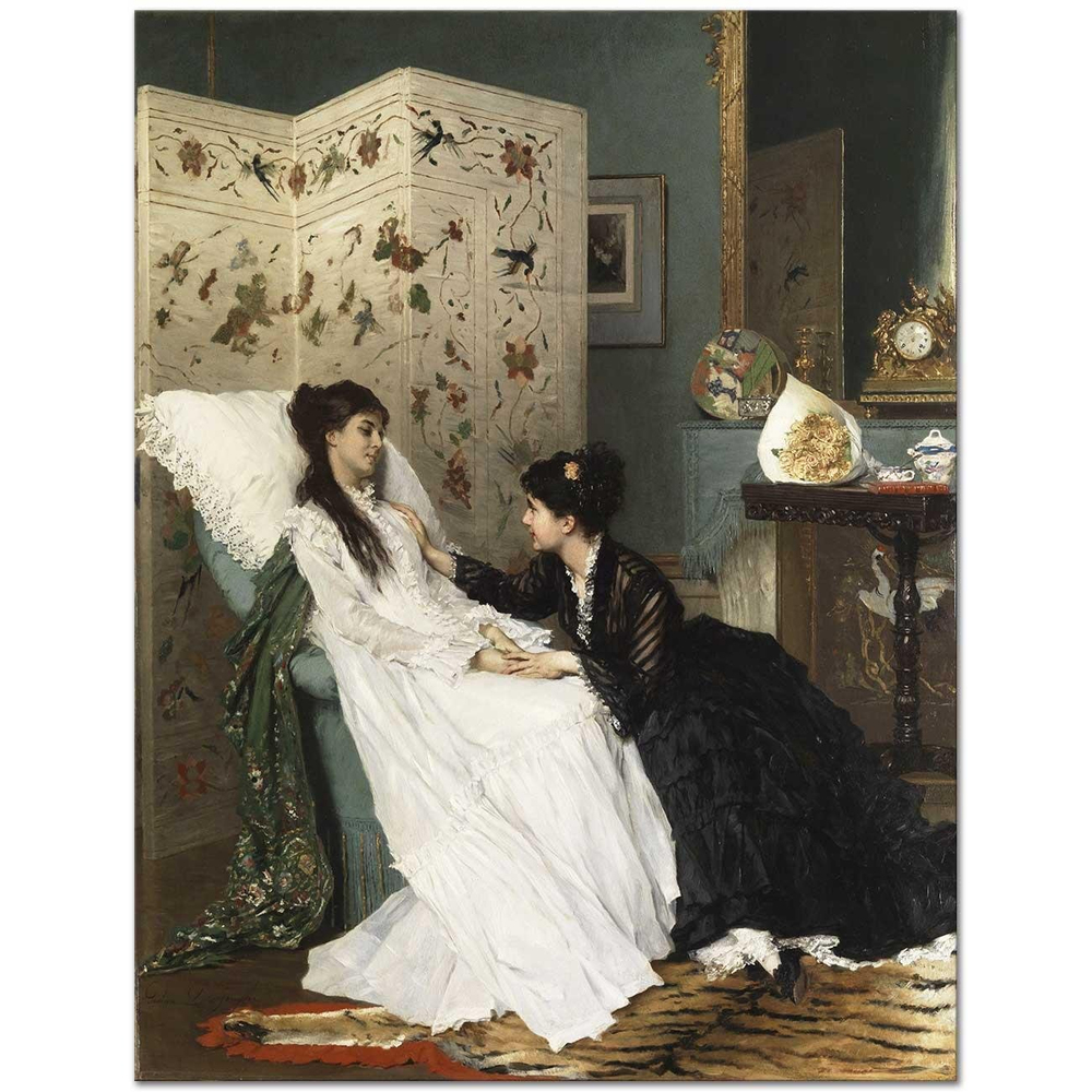 Gustave Leonhard de Jonghe Geçmiş Olsun Kanvas Tablo
