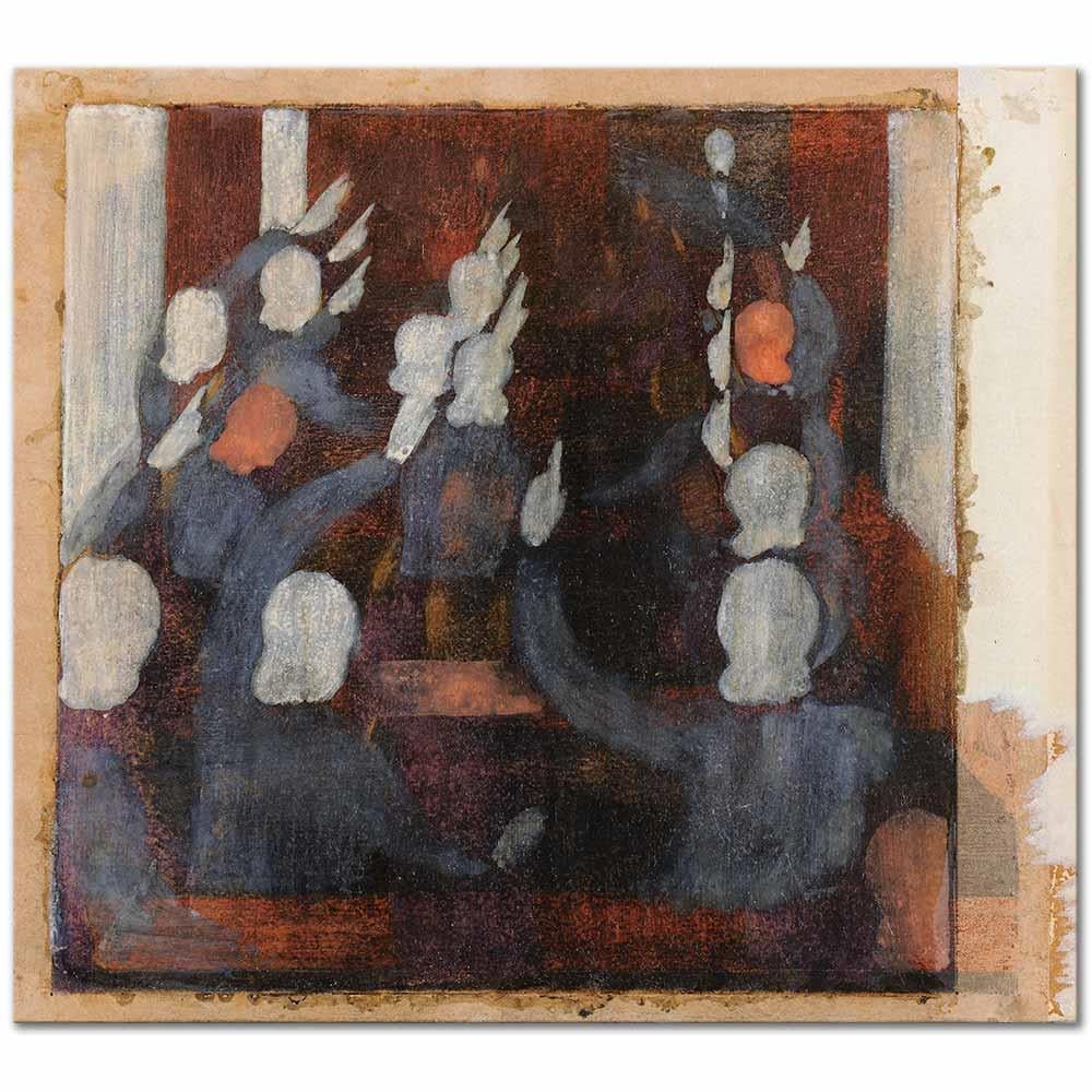 Otto Meyer-Amden Parmak Kaldıranlar Eskizi Kanvas Tablo