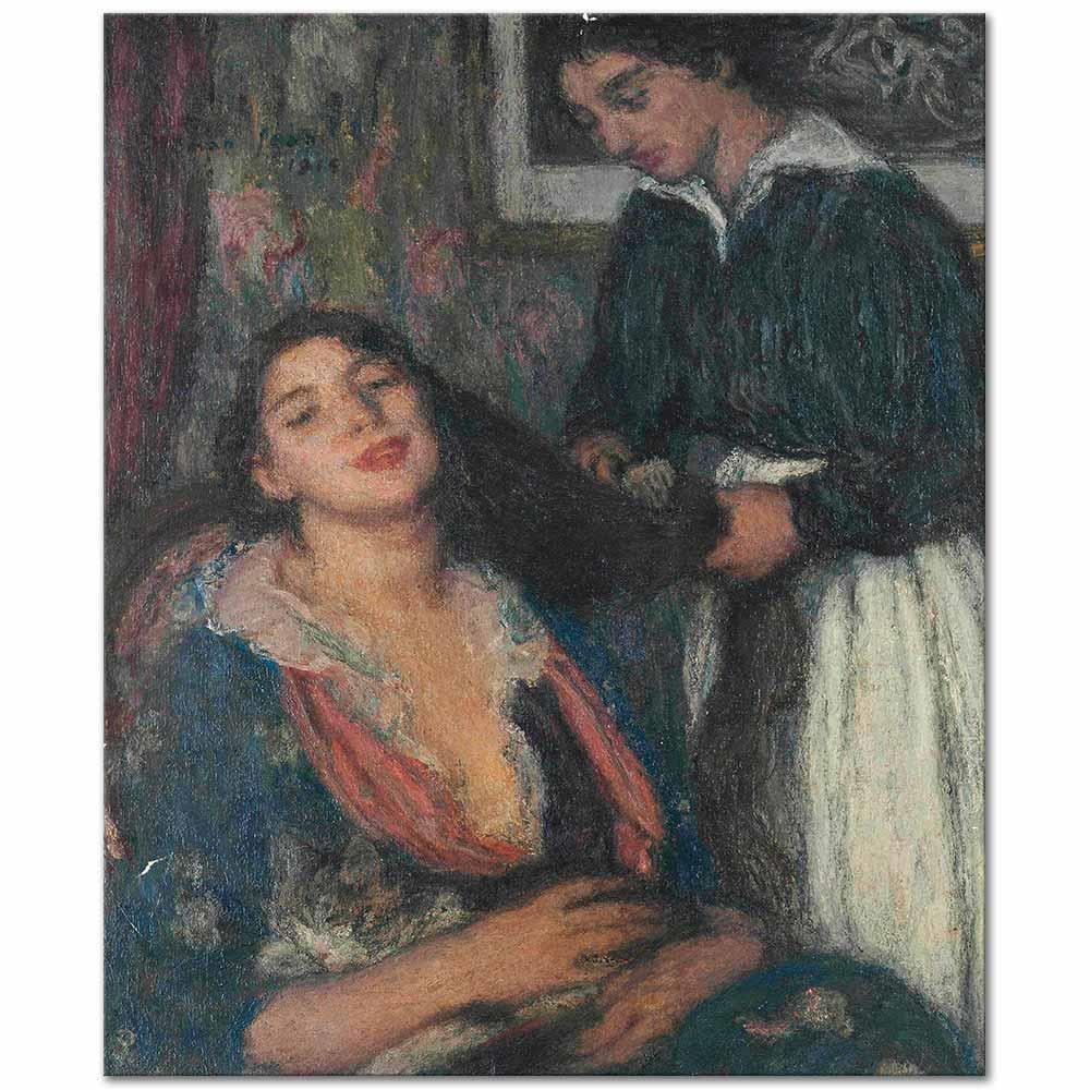 Edmond Francois Aman Jean Saç Bakımı Kanvas Tablo