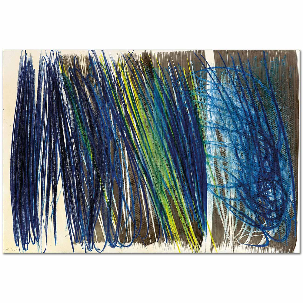 Hans Hartung Kompozisyon 1971 Kanvas Tablo