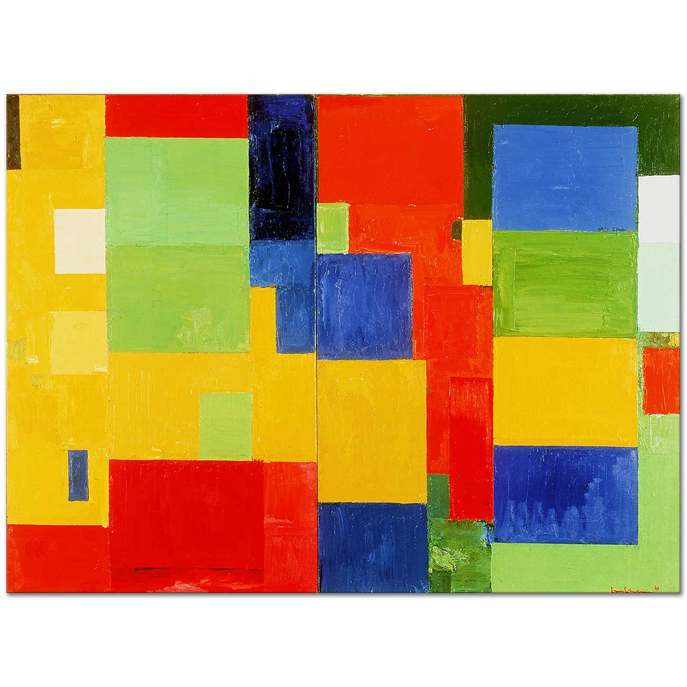 Hans Hofmann Duvar Kombinasyonu I ve II Kanvas Tablo