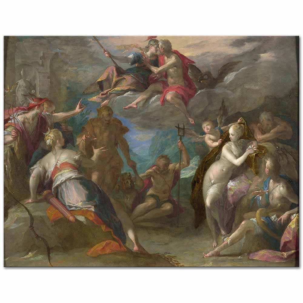 Hans von Aachen Tanrıların Şaşkınlığı Kanvas Tablo