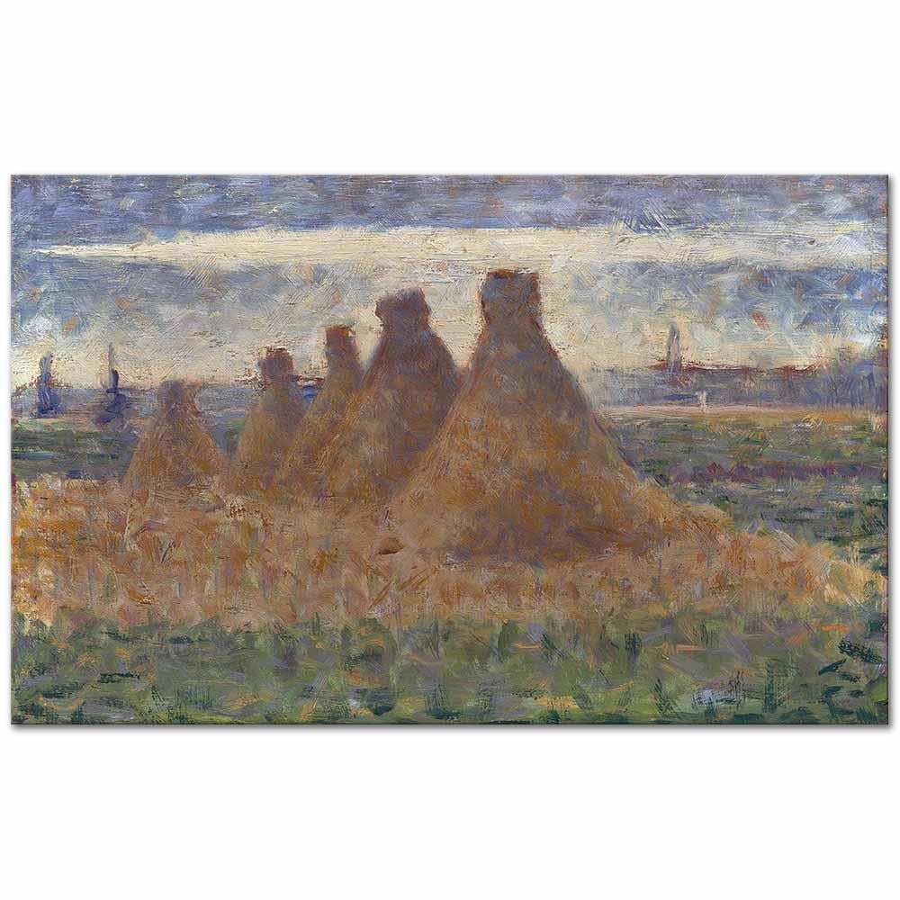 Georges Seurat Saman Yığınları Kanvas Tablo
