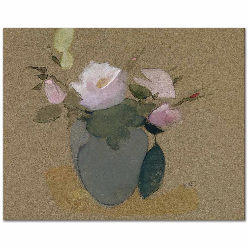 Helene Schjerfbeck Vazoda Güller Kanvas Tablo