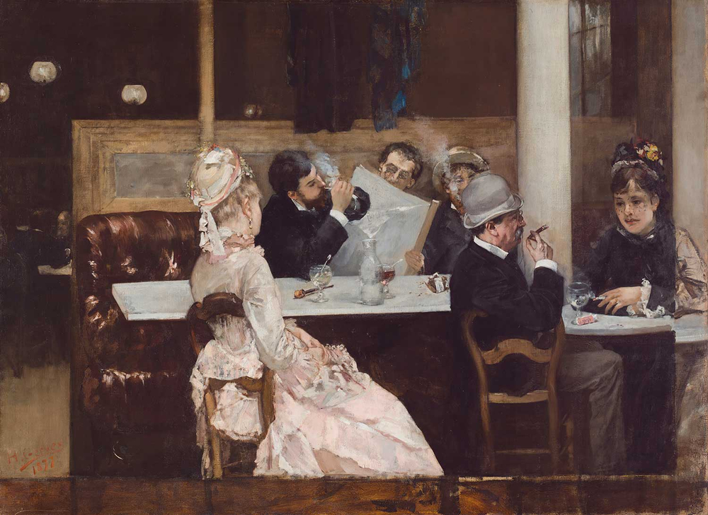 Henri Gervex Cafe Scene In Paris Art Print
