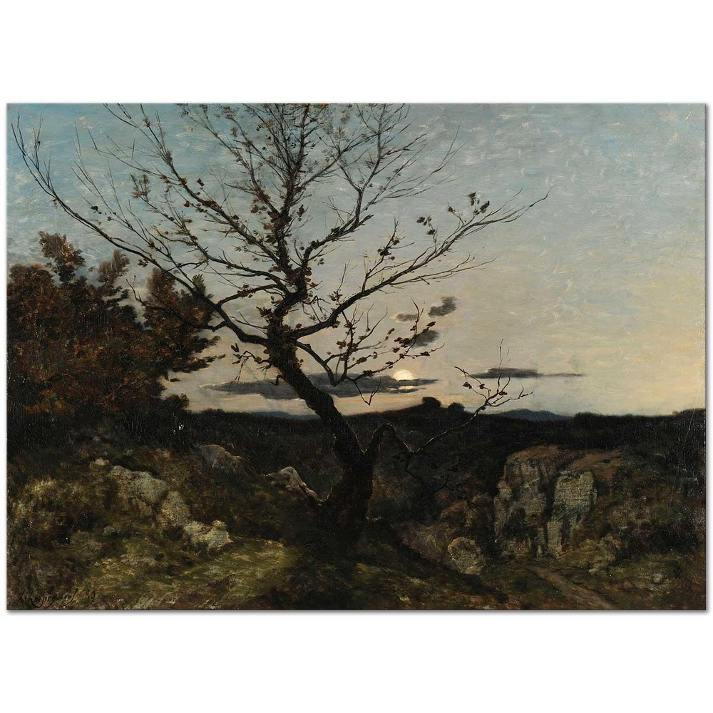 Henri Joseph Harpignies Marsilyada Mehtap Kanvas Tablo