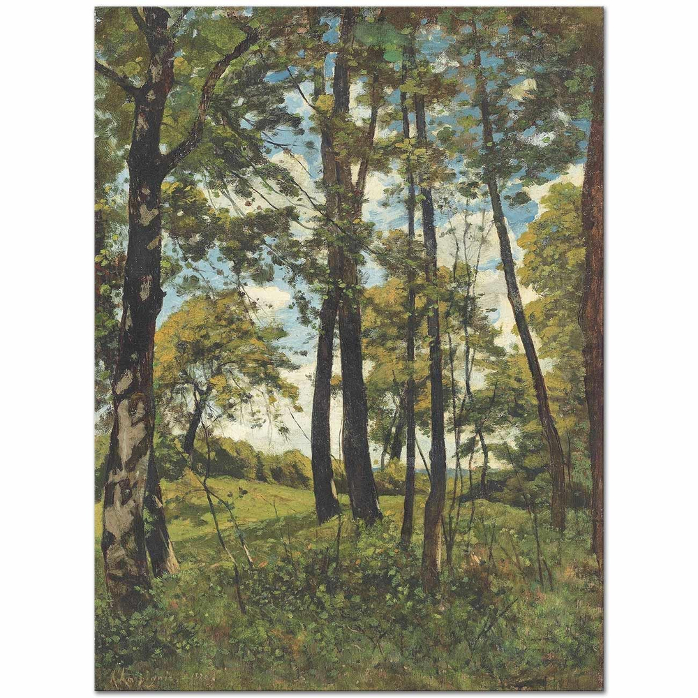 Henri Joseph Harpignies Çayır Manzarası Kanvas Tablo