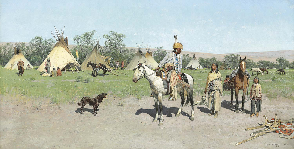 Henry Farny In Pastures Art Print