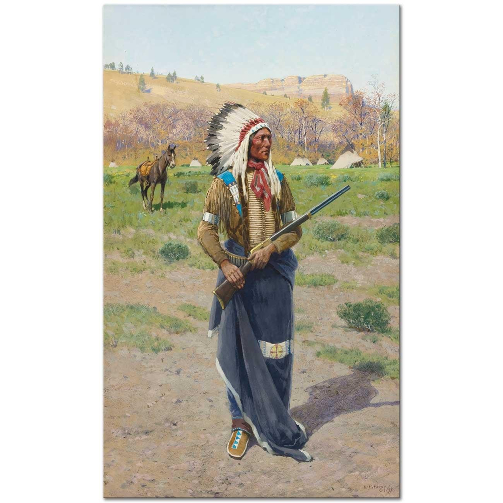 Henry Farny Demir At Kanvas Tablo