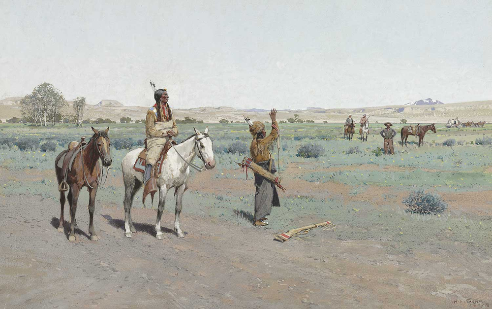 Henry Farny Sign Of Piece Art Print