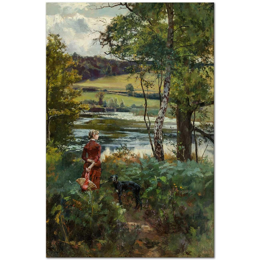 Henry John Yeend King Su Kenarında Kanvas Tablo