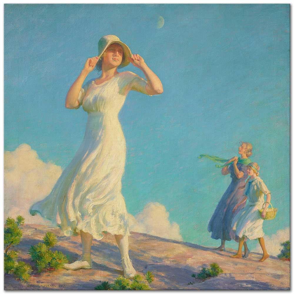 Charles Courtney Curran Dağlık Ülke Kanvas Tablo
