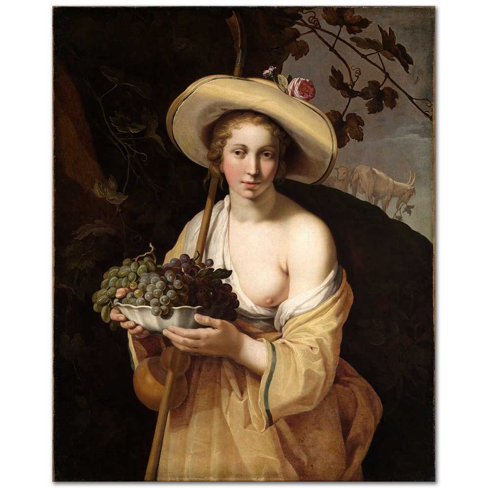 Hirtin mit Traubenschale by Abraham Bloemaert as Fine Art Print