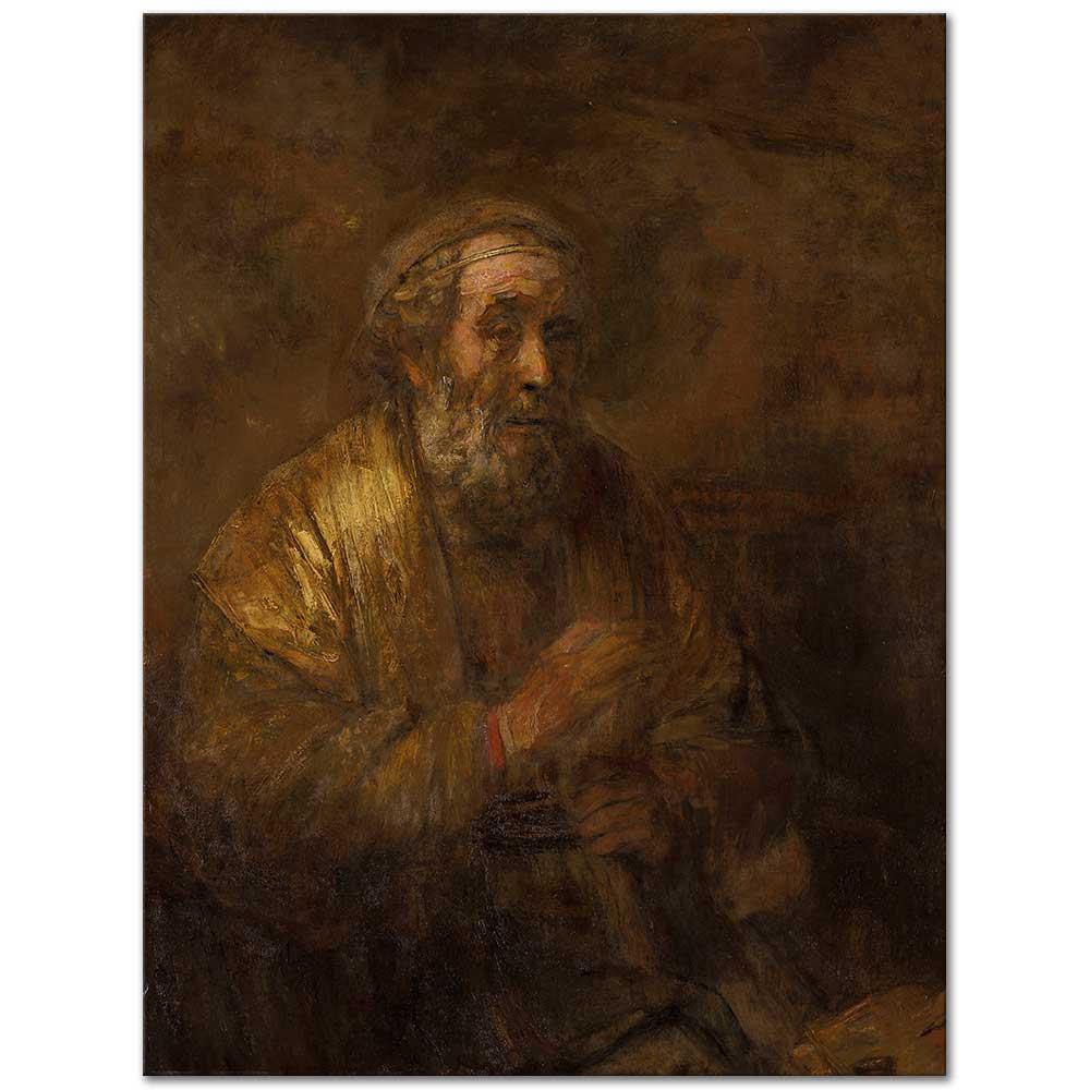Rembrandt van Rijn Homeros Kanvas Tablo