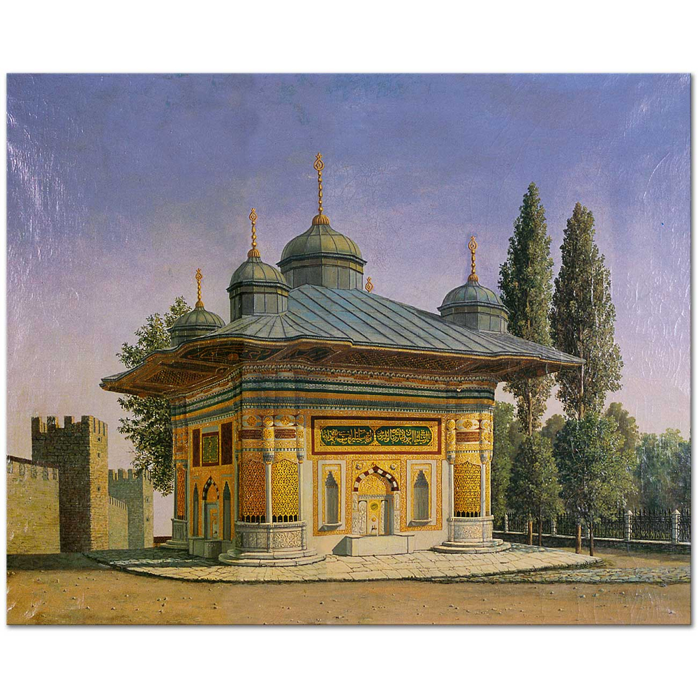 Hüseyin Zekai Paşa Üçüncü Ahmet Çeşmesi Kanvas Tablo