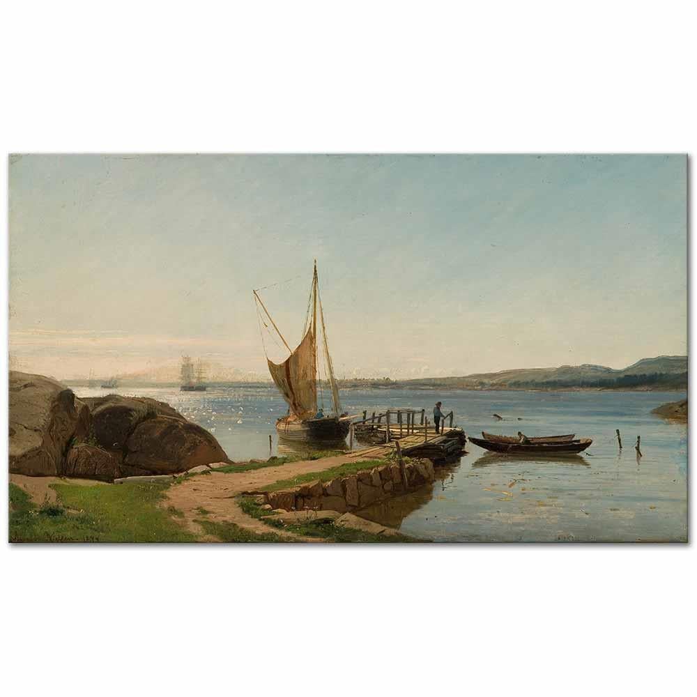 Amaldus Nielsen Hvalerbrygge Kanvas Tablo