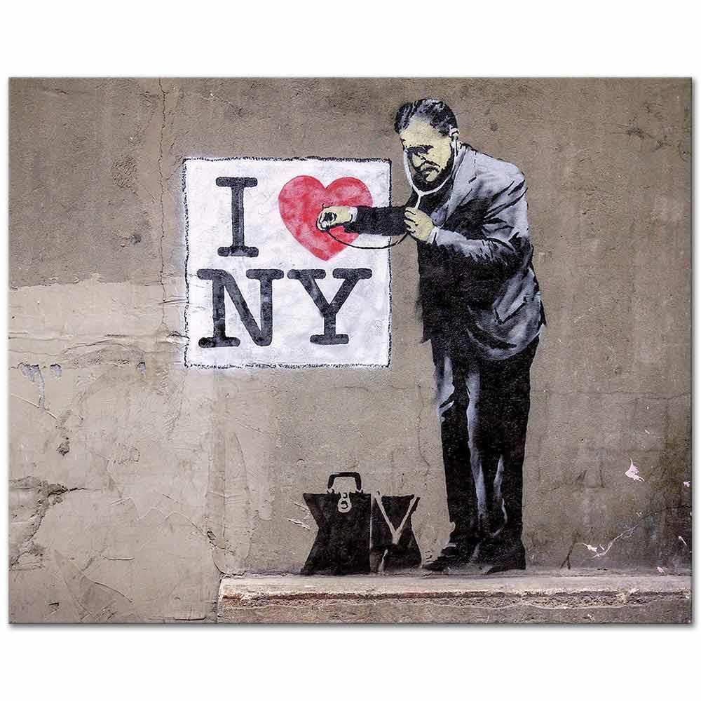 Banksy I Love New York Doktor Kanvas Tablo
