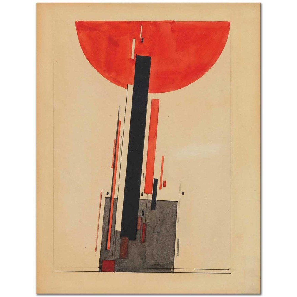 Ilya Chashnik Dikey Eksende Hareket Kanvas Tablo