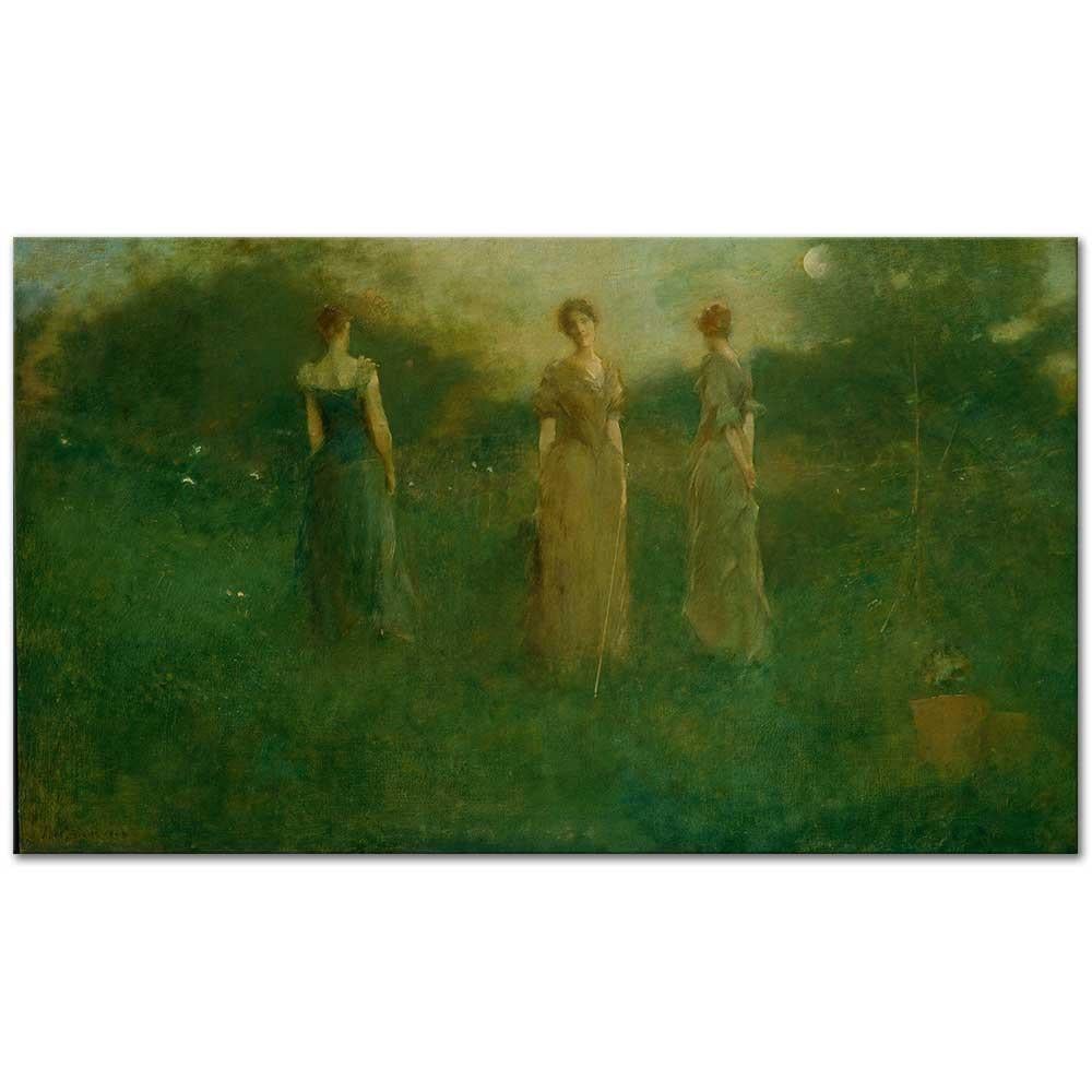 Thomas Wilmer Dewing Bahçede Kanvas Tablo
