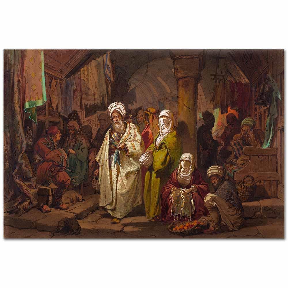 Amadeo Preziosi Kapalıçarşı İstanbul Kanvas Tablo