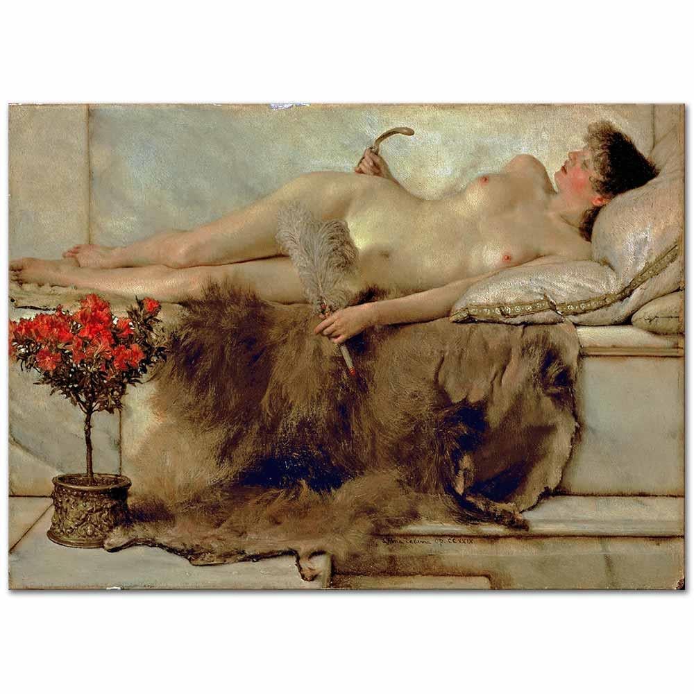 Sir Lawrence Alma Tadema Hamamda Dinlenme Kanvas Tablo