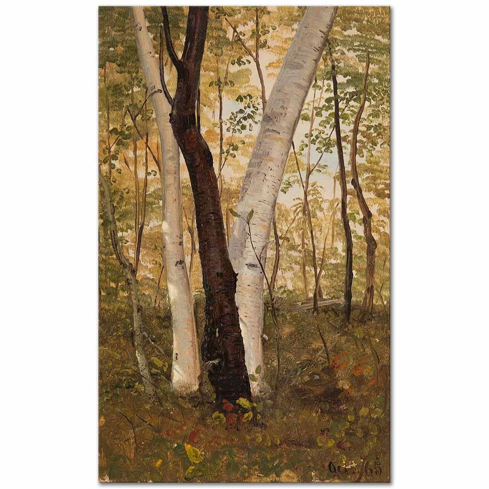 Frederic Edwin Church Ağaçlar Arasında, Hudson, New York Kanvas Tablo