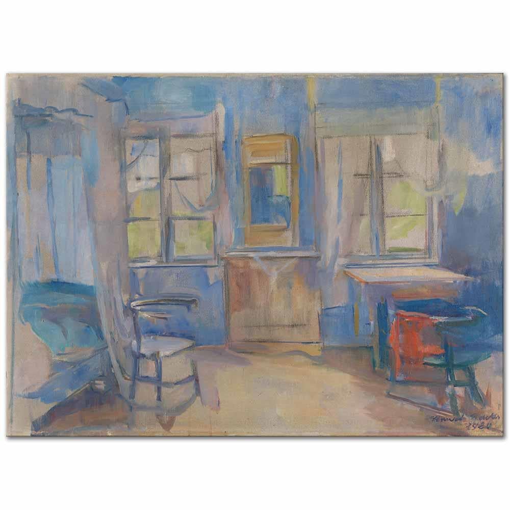 Harriet Backer Foldal Einabu'dan İç Mekan Kanvas Tablo