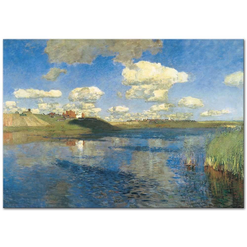 Isaac Levitan Rus Gölü Kanvas Tablo