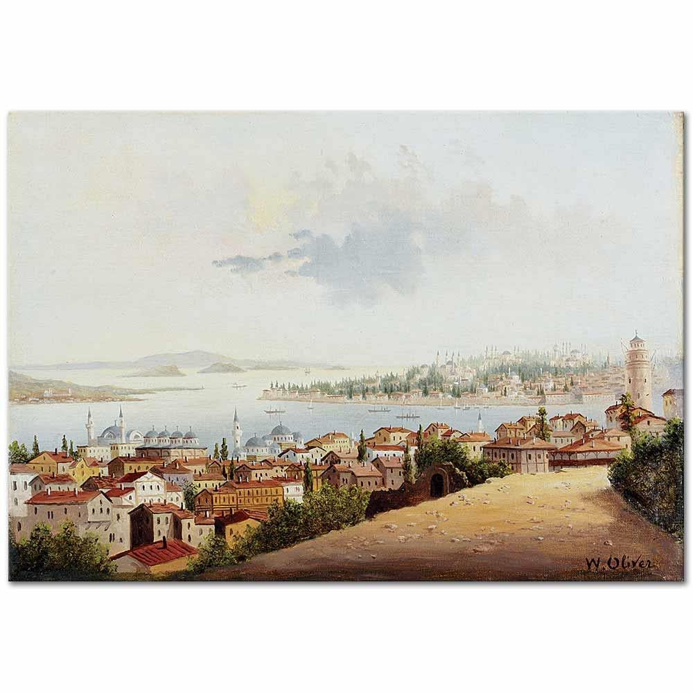 William Oliver İstanbul Manzarası Kanvas Tablo