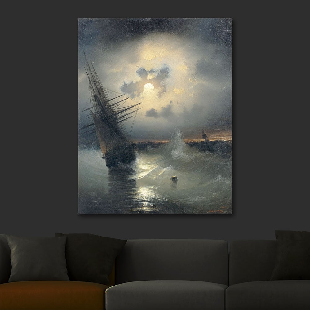 Ivan Aivazovsky Ayışığında Yoculuk Işıklı Tablo