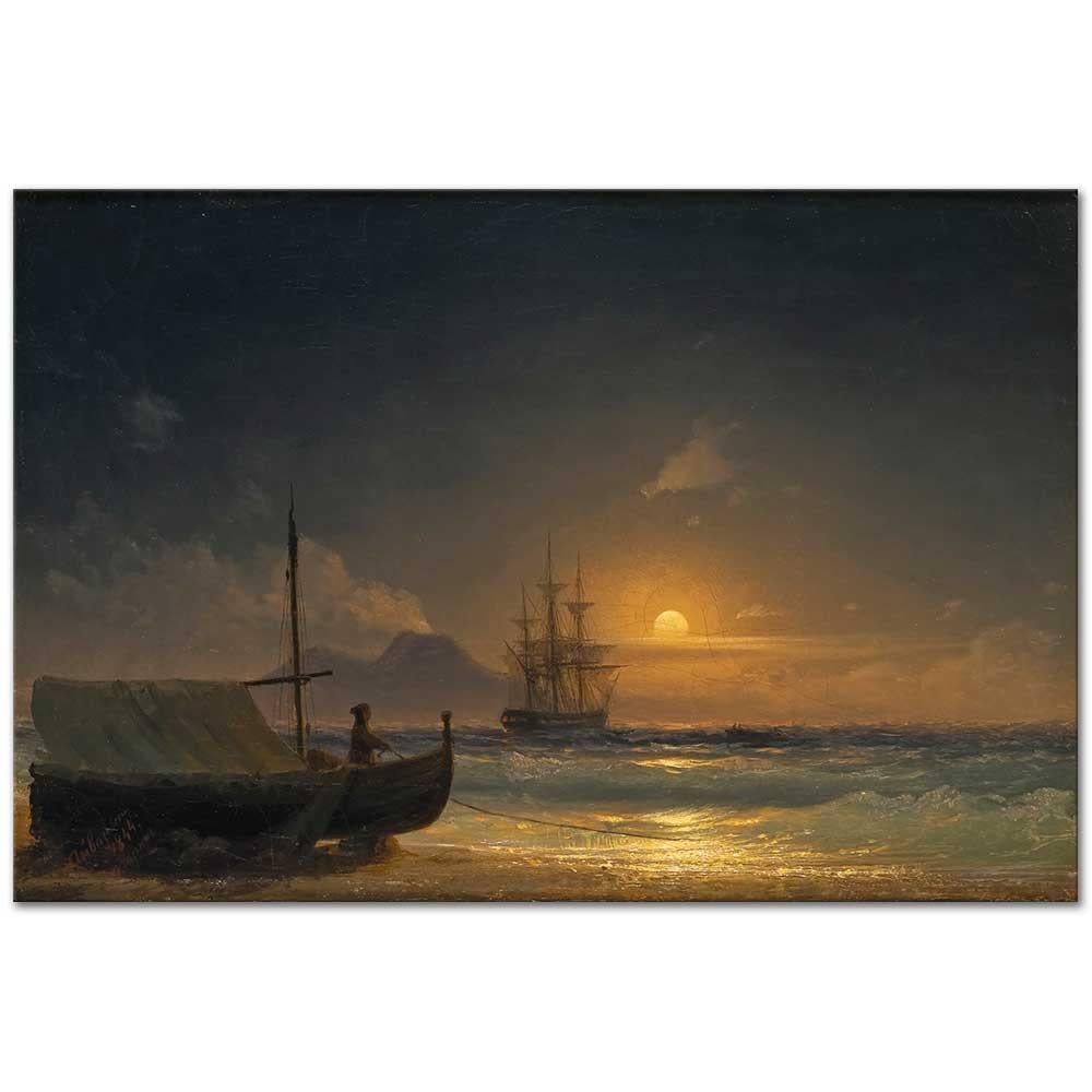 Ivan Aivazovsky Deniz Kıyısında Balıkçılar Kanvas Tablo