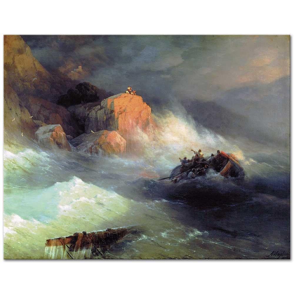 Ivan Aivazovsky Gemi Kazası Kanvas Tablo